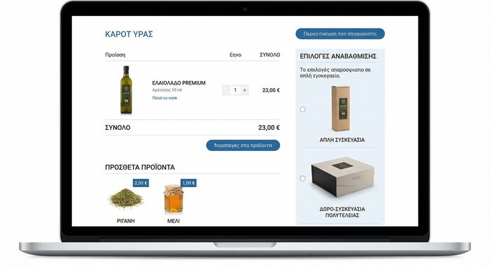 Cross sell και upsell σε καλάθι αγορών