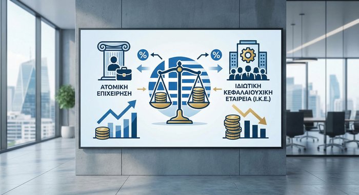 Σύγκριση φορολογίας ατομικής και ΙΚΕ